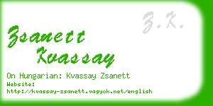 zsanett kvassay business card